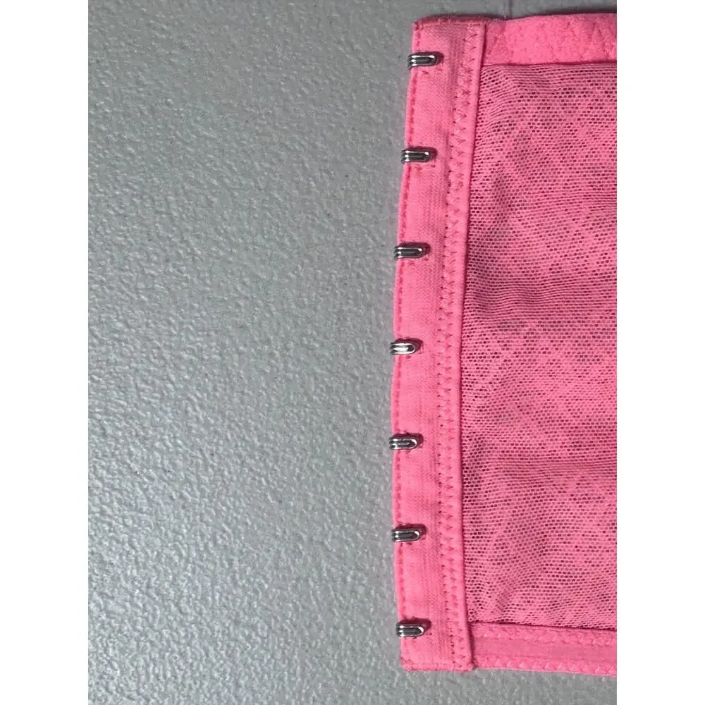 Victoria's Secret Corset Crop Top Bra Dream Angels Womens XS Pink Body Boning